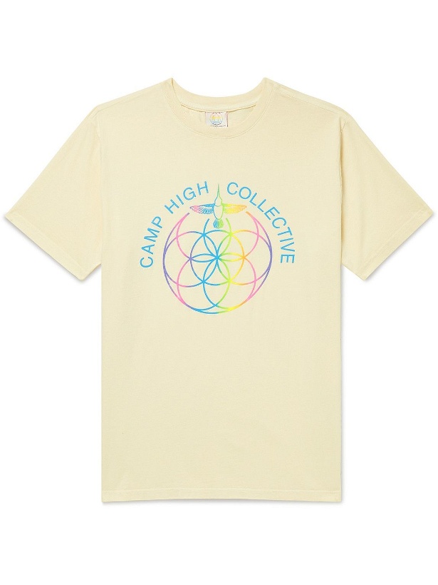 Photo: Camp High - Logo-Print Cotton-Jersey T-Shirt - Neutrals
