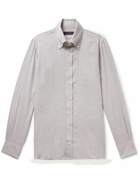 Thom Sweeney - Button-Down Collar Cotton and Cashmere-Blend Shirt - Gray
