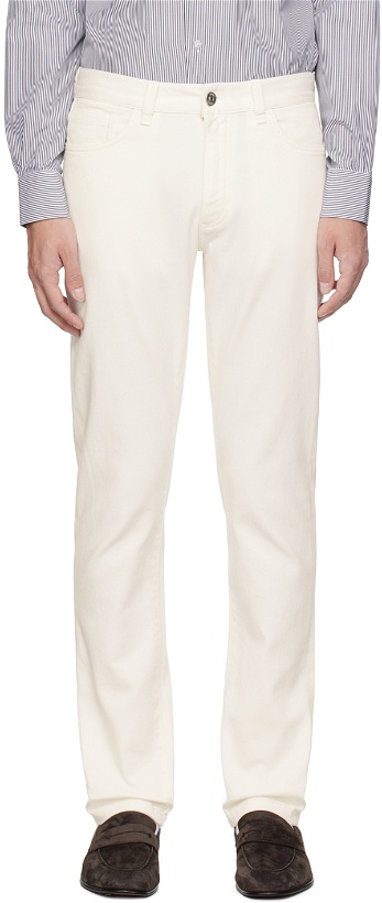 Photo: ZEGNA White Patch Jeans