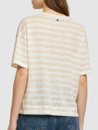 WEEKEND MAX MARA Falla Linen Jersey Striped T-shirt