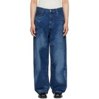 CAMPERLAB Blue Distorted Laser Loose Fit Jeans