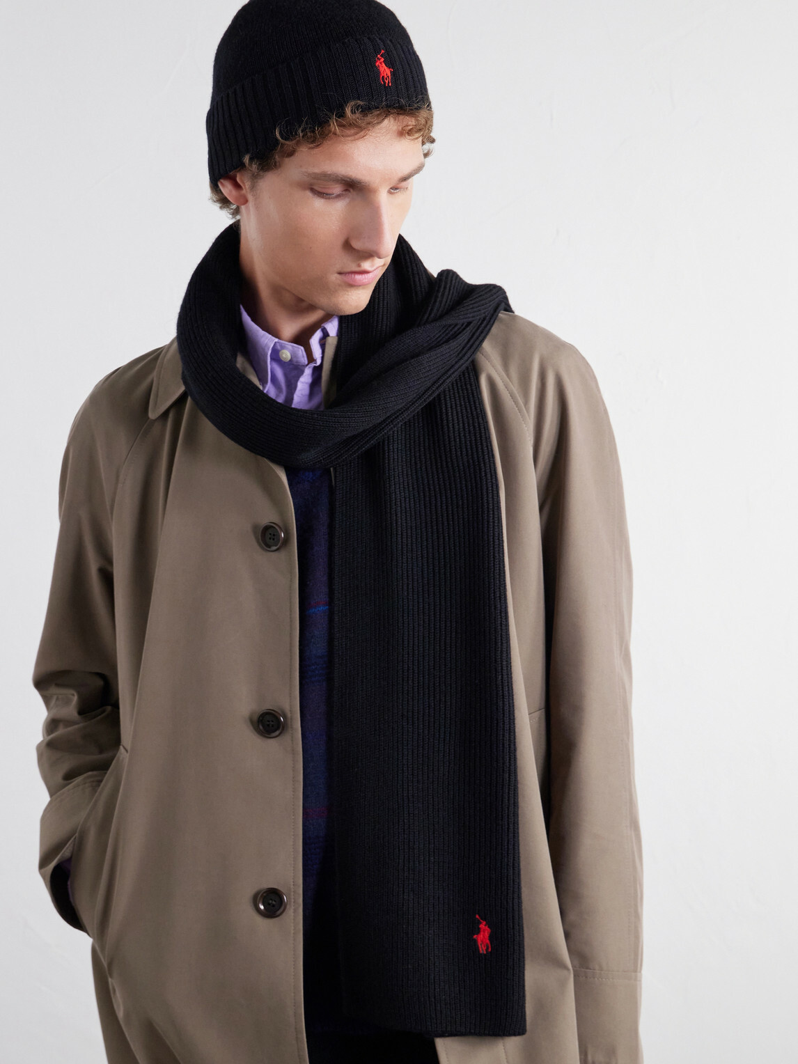 Polo Ralph Lauren - Logo-Embroidered Wool Beanie and Scarf Set