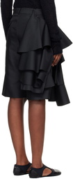 Comme des Garçons Comme des Garçons Black Twill Drape Shorts