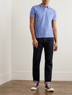 Polo Ralph Lauren - Contrast-Tipped Cotton-Piqué Polo Shirt - Blue