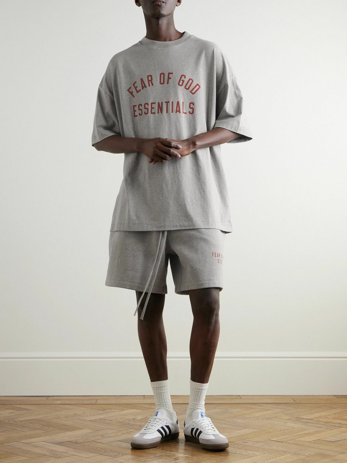 FEAR OF GOD ESSENTIALS - Oversized Logo-Print Cotton-Jersey T-Shirt ...