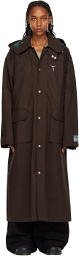 Reese Cooper Brown Button Up Coat