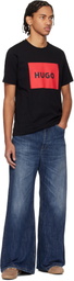 Hugo Black Logo Cotton Jersey T-shirt