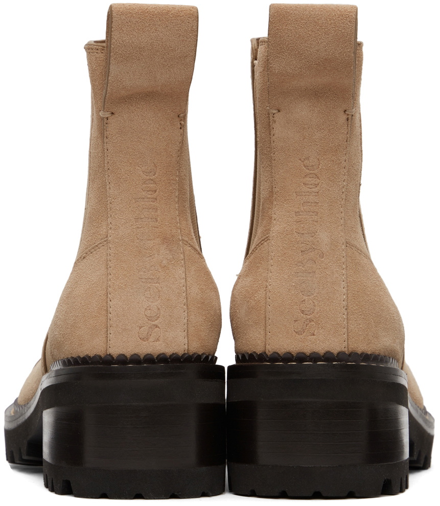 See by Chloé Beige Mallory Chelsea Boots