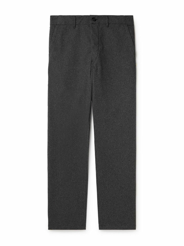 Photo: OrSlow - Straight-Leg Houndstooth Tweed Trousers - Gray