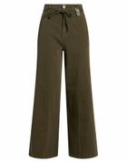 Jijil Womens Pants Military in Green