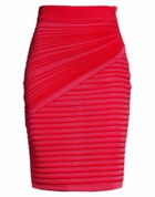 Balmain Womens Midi skirt in Red