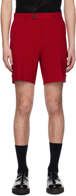 Photo: Ernest W. Baker Red Zip-Fly Cargo Shorts