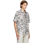 Fendi White Joshua Vides Edition Silk Short Sleeve Shirt