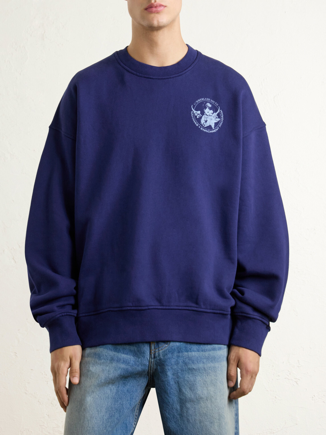 NAHMIAS - Youth Enrichment Logo-Print Cotton-Jersey Sweatshirt - Blue