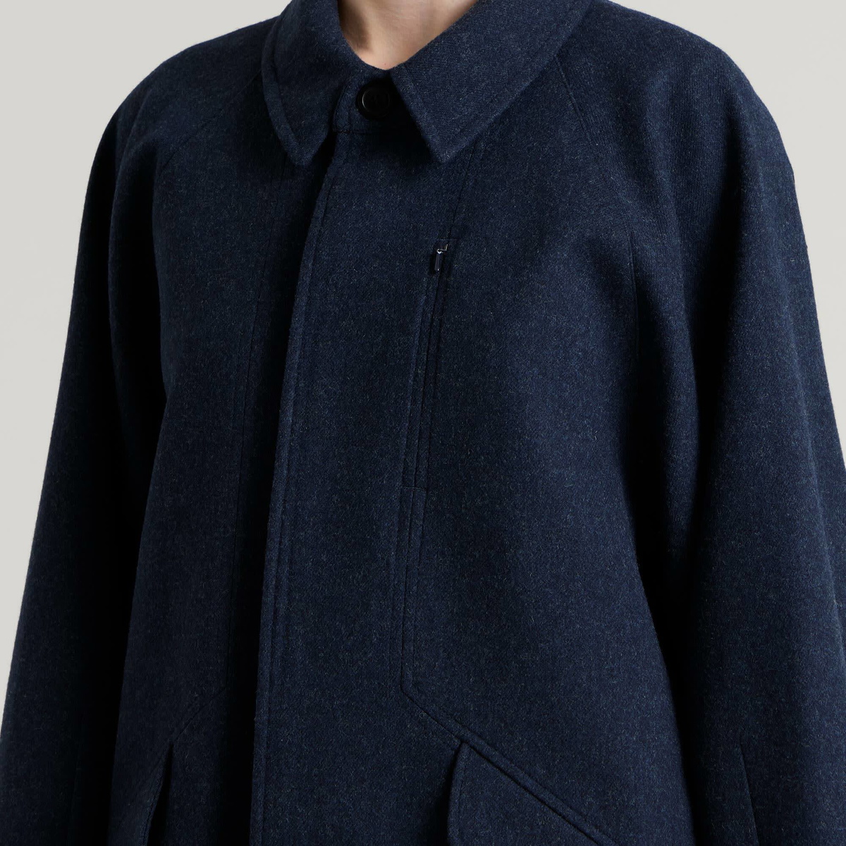 YMC Women's Tyrell Wool Trench Coat - END. Exclusive in Navy