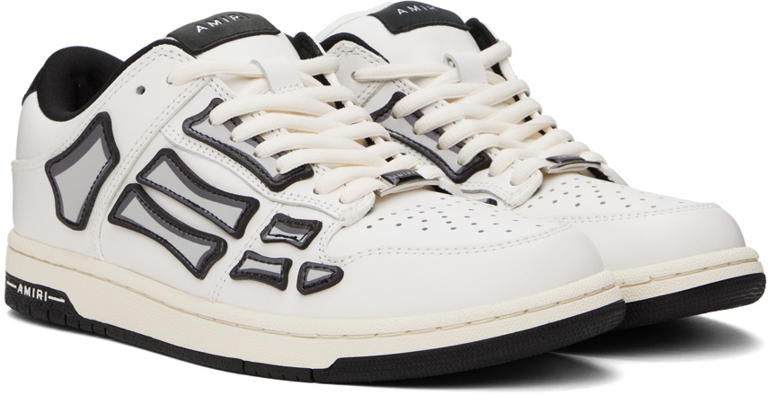 もらって嬉しい出産祝い AMIRI White Amiri Sneakers Low Top Skel Chunky Black & 靴