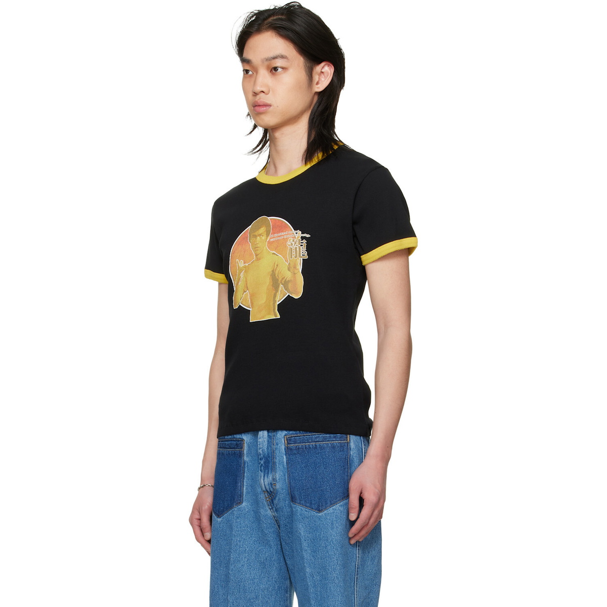 LU'U DAN BRUCE LEE x LỰU ĐẠN Black Ringer T-shirt