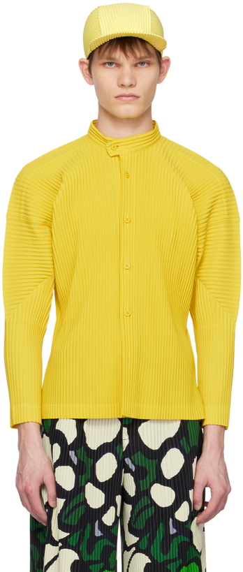 Photo: HOMME PLISSÉ ISSEY MIYAKE Yellow Monthly Color March Shirt