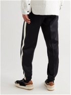 Dunhill - Tapered Striped Shell Track Pants - Black