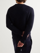 Officine Générale - Marco Ribbed Merino Wool-Blend Sweater - Blue