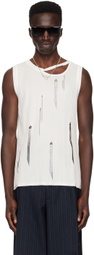LGN Louis Gabriel Nouchi White Ribbed Tank Top