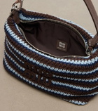 Miu Miu Striped crochet shoulder bag