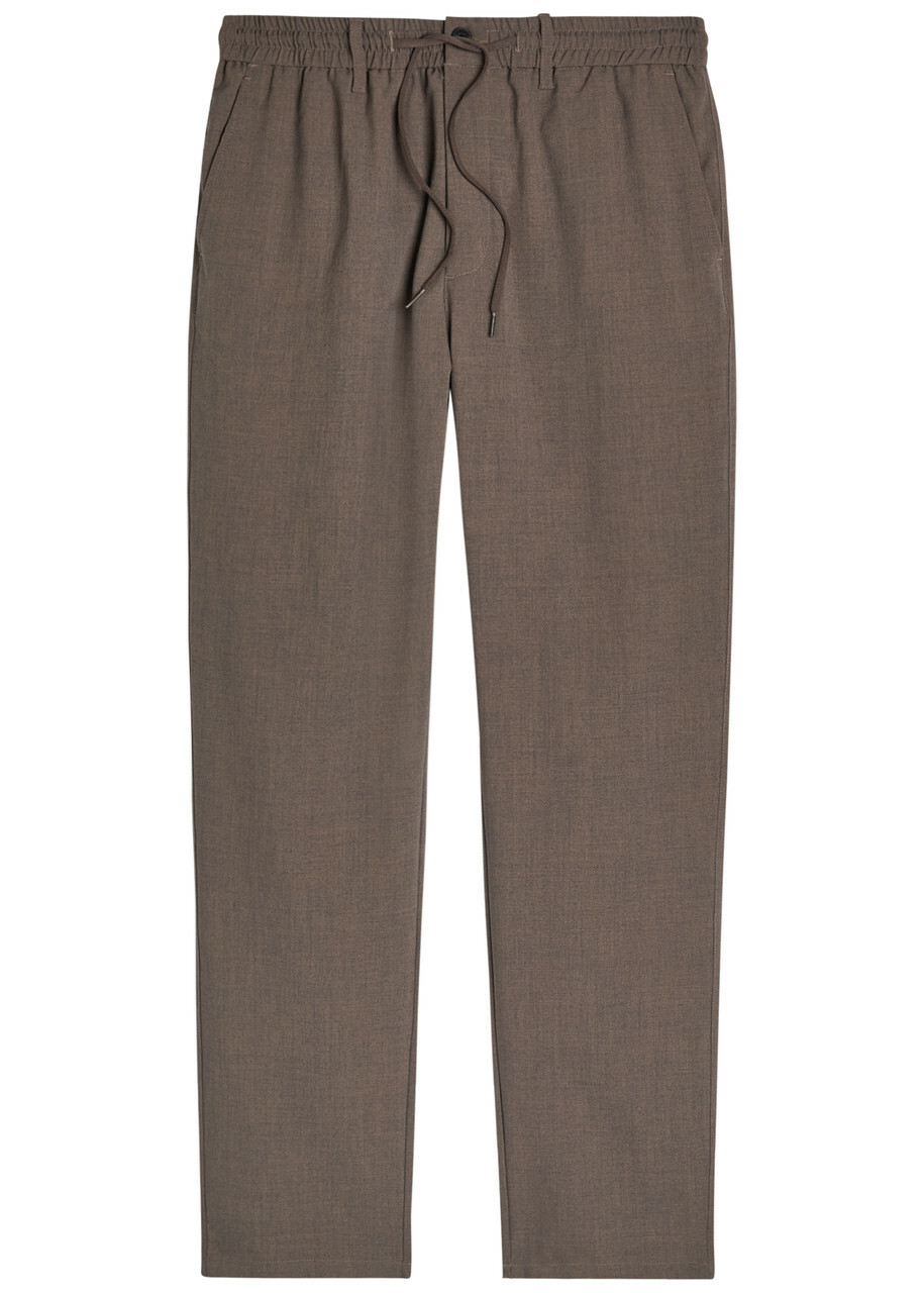 Les Deux Como Drawstring Tapered-leg Woven Trousers Bronze