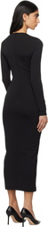 Fleur du Mal Black Undo Me Midi Dress
