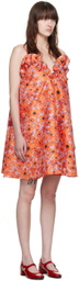 Kika Vargas Orange Joan Minidress