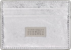 MM6 Maison Margiela Silver Numeric Leather Card Holder