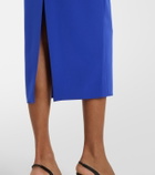 Roland Mouret Draped crêpe midi dress