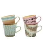 HKliving Cappuccino Mugs - Set of 4 in Dada 