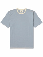 Folk - Striped Cotton-Jersey T-Shirt - Blue