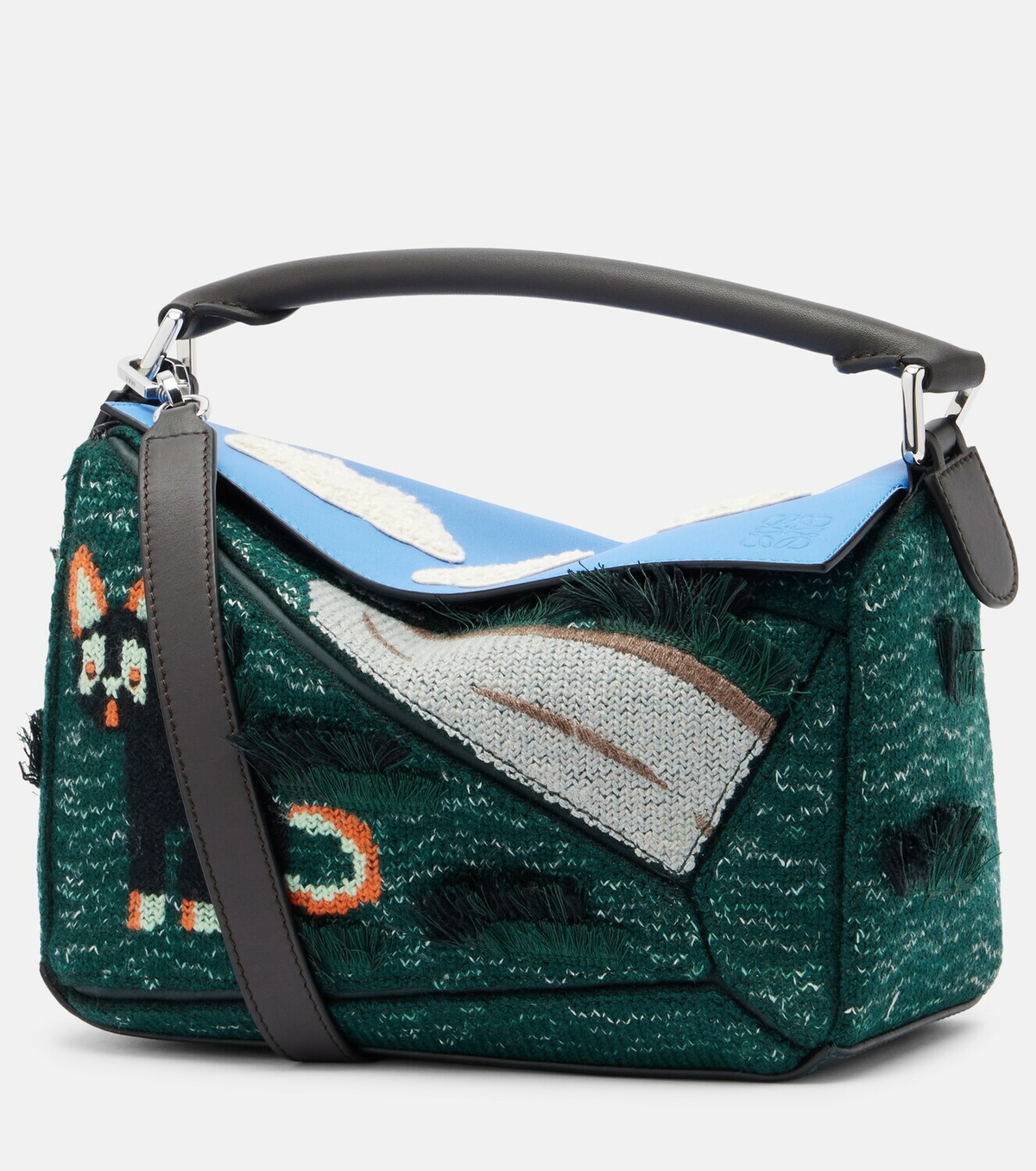 Loewe x Louis Wain Futurist Cat Puzzle tote bag