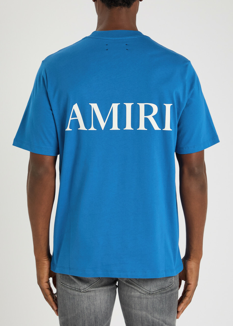 Amiri Core Logo-print Cotton T-shirt Blue Amiri
