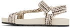 Bottega Veneta Off-White & Brown Trip Sandals