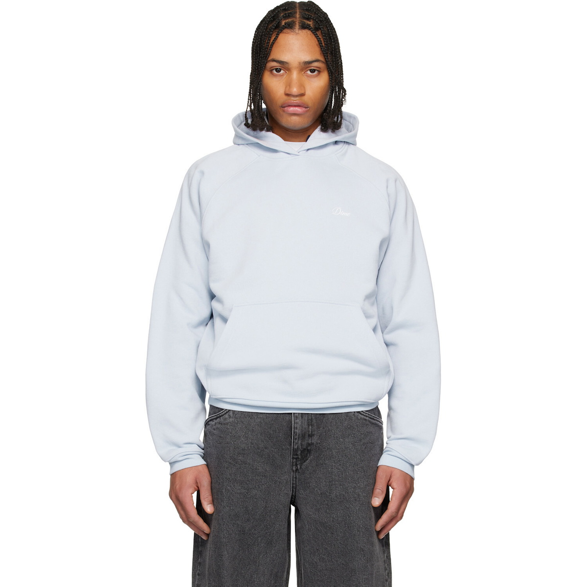 Dime Purple Cursive Small Logo Hoodie