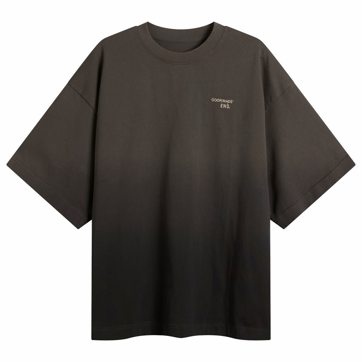 END. x GOOPiMADE Men's Sage T-Shirt in Washed Black