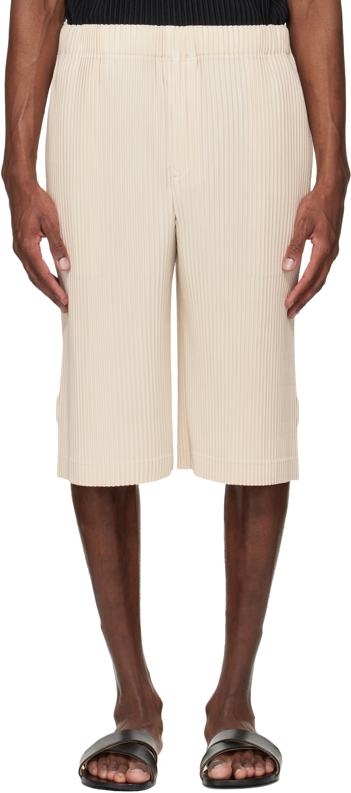 HOMME PLISSÉ ISSEY MIYAKE Beige Wear Or Wrap Shorts