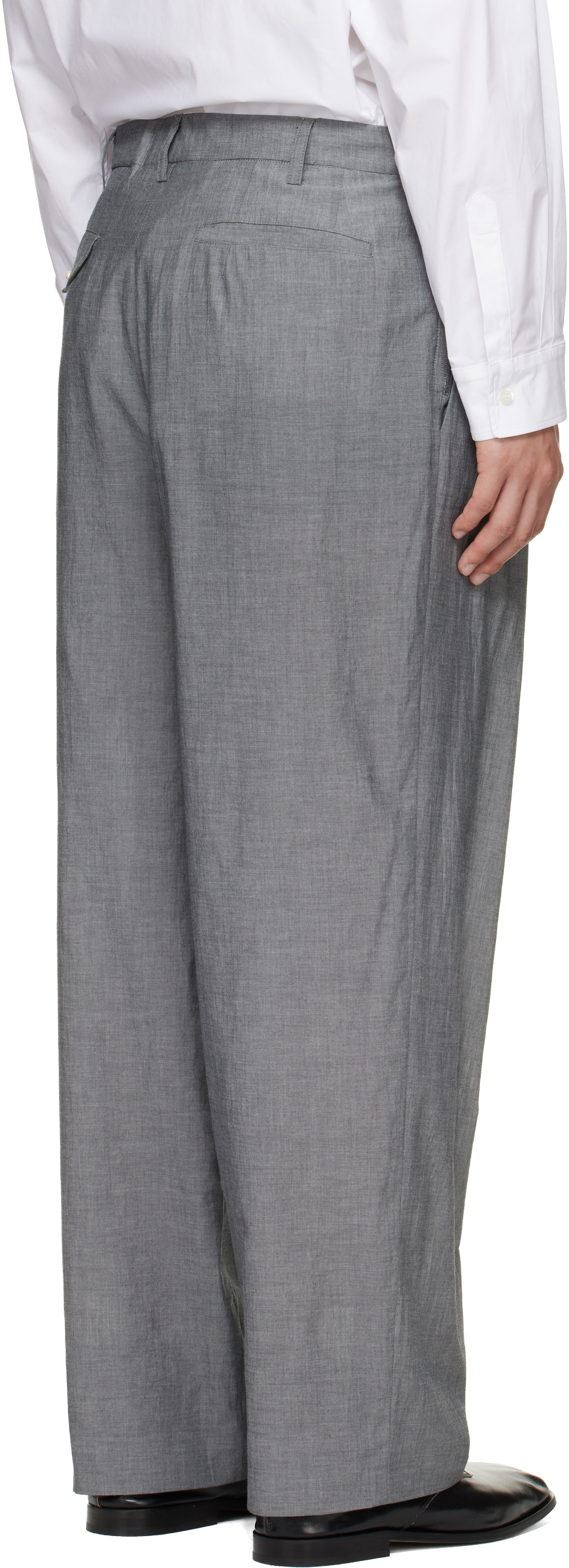 Magliano Gray Zipped Double Pleats Trousers
