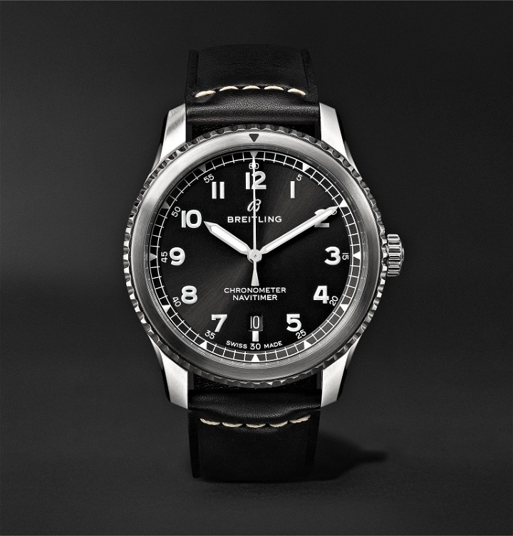 Photo: Breitling - Navitimer 8 Automatic 41mm Steel and Leather Watch, Ref. No. A17314101B1X1 - Black