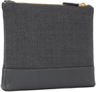 Thom Browne Gray Wool 4-Bar Pouch