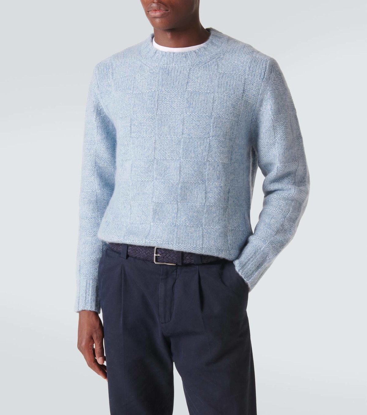Canali Braided suede belt