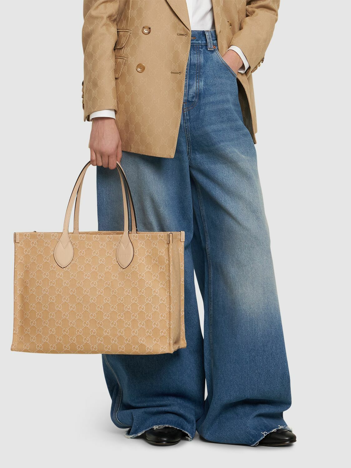 GUCCI - Ophidia Gg Denim Tote Bag Gucci
