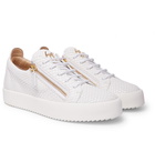 Giuseppe Zanotti - Logoball Snake-Effect Leather Sneakers - Men - White