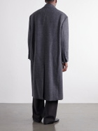 AMI PARIS - Boiled Virgin Wool-Gabardine Coat - Gray