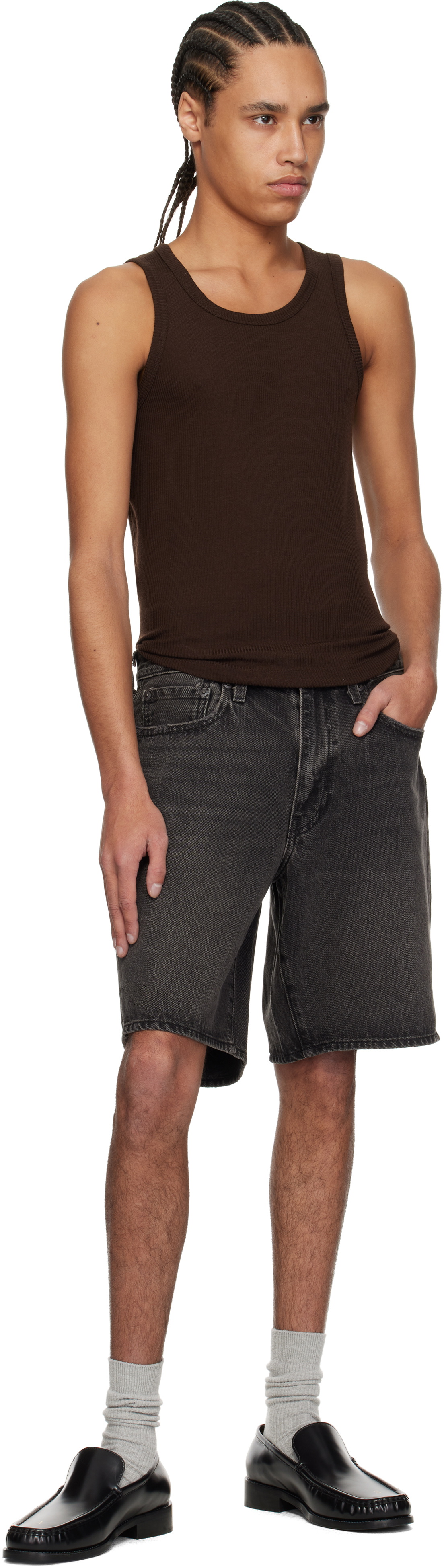 Levi's Black 468 Loose 9 Denim Shorts