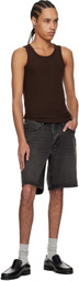 Levi's Black 468 Loose 9 Denim Shorts