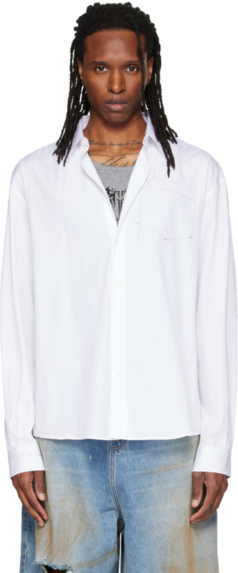 Photo: VETEMENTS White Work-In-Progress Classic Shirt