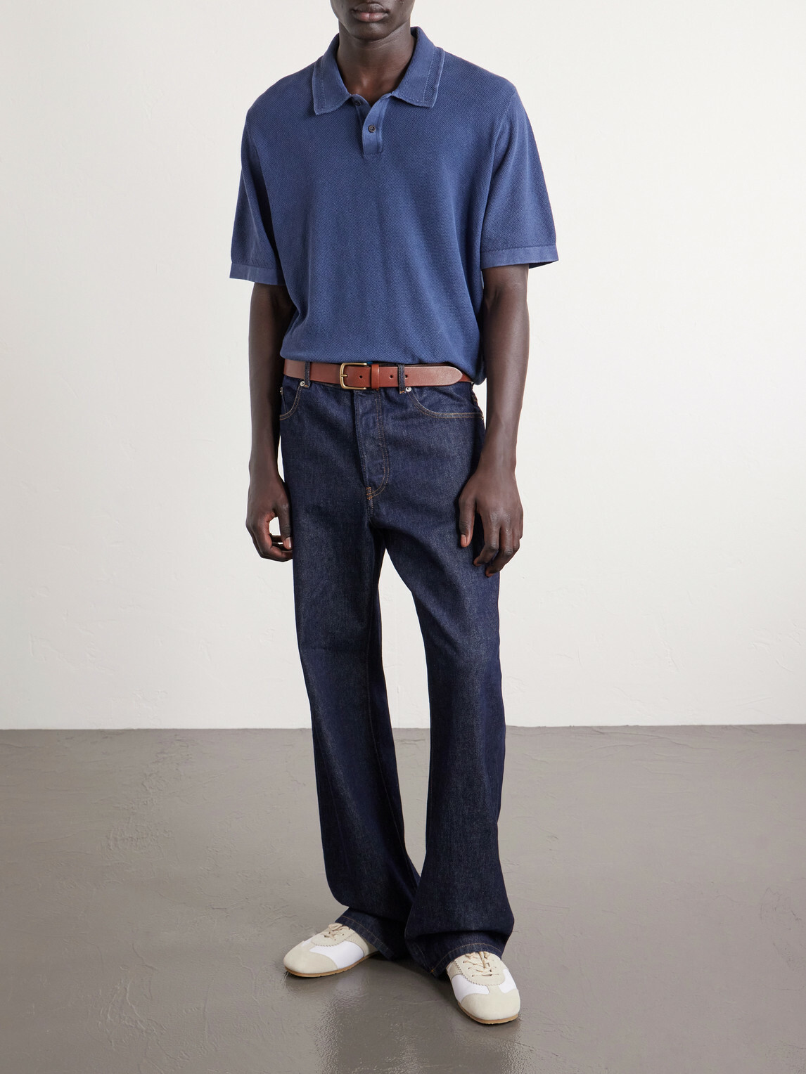 Corridor - Cotton-Piqué Polo Shirt - Blue